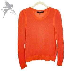 RAG & BONE Katya Orange Mesh Sweater